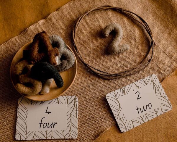 Felt Natural Numbers 0-9 / Fair Trade Felt Counting Numbers