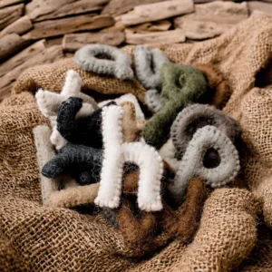 Lowercase Alphabet Natural Felt Letters by Papoose