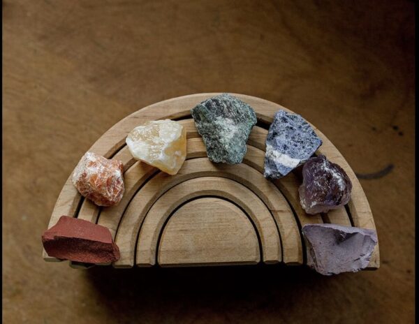 Crystals for Kids / Seasonal Table / Steiner Table / Steiner Playroom / Crystals specimen kit / Mindfulness / Mindful Meditation / Grimm's Natural Tunnel