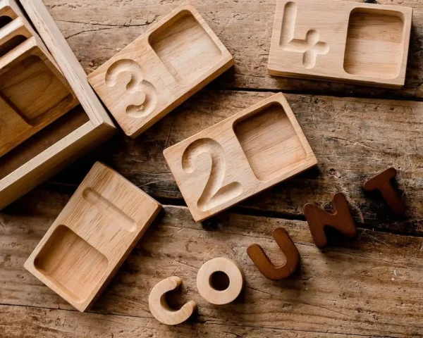 Montessori Counting and Writing Trays