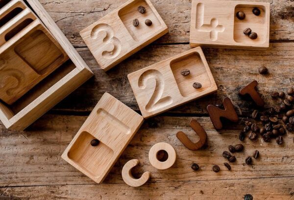 Montessori Counting and Writing Trays
