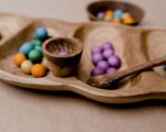 Wooden Marbles in dish