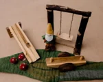 Wooden Doll Playground Set