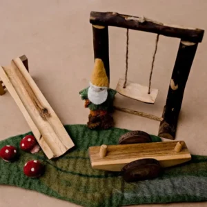 Wooden Doll Playground Set