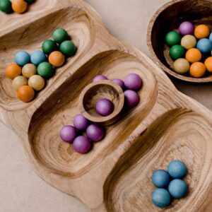 colorful Wooden Marbles