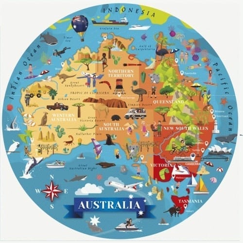 Image of Explore Australia Puzzle & Book Set by Sassi