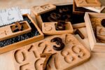 wooden number tray for kids