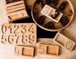 wooden number tray