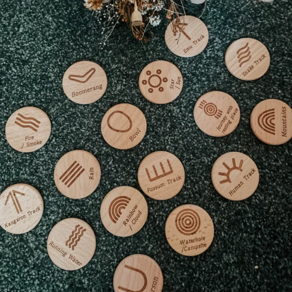 Wooden Symbol Storytelling Discs