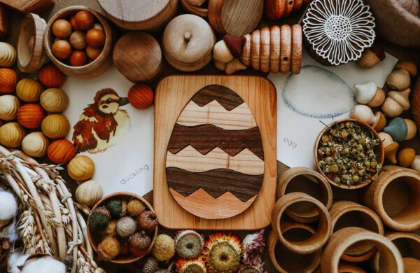 Walnut Easter Egg Puzzle