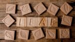 Leaf Uppercase Letter Tiles and Tray