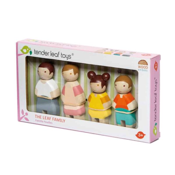 Wooden Family of Four (Light Skin) by Tender Leaf Toys - Image 2