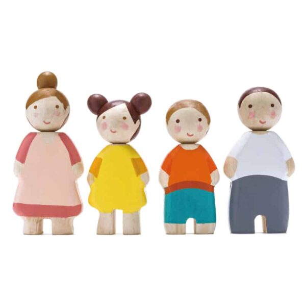 Wooden Family of Four (Light Skin) by Tender Leaf Toys