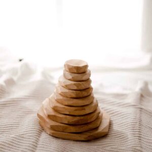 Wooden stacking stones wooden toys