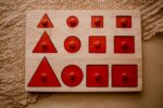 Montessori Toddler Shape Red Puzzle by QToys