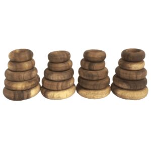 Papoose Wood Stacking Rings - loose parts
