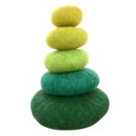 Papoose green felt pebbles stacking