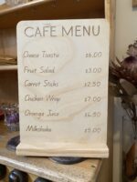 Pretend Play Cafe Menu