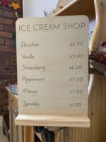 Ice Cream shop Menu