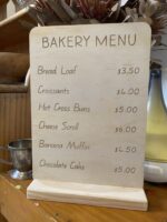 Pretend Play Bakery Menu