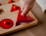 Montessori Toddler Shape Red Puzzle by QToys