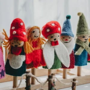 Fairies & Gnomes Finger Puppet Set by Tara Treasure