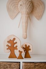 Brown Wooden Trees (Set of 3) by QToys