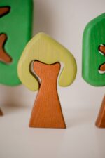 Coloured Wooden Trees (Set of 3)