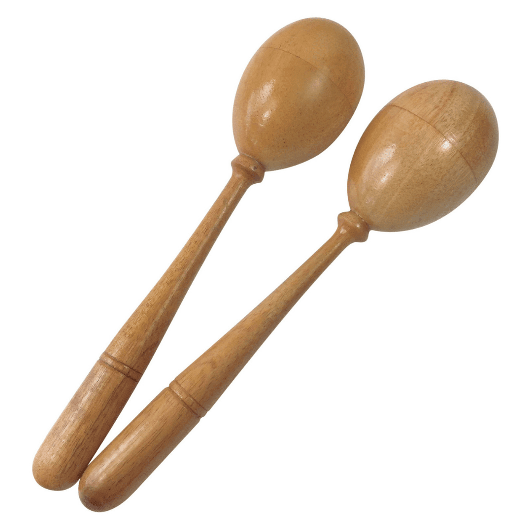 Egg Maraca With Long Handle (Set Of 2) by Awe & Wonder | Growing Kind