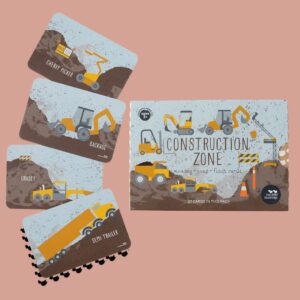 Construction Zone Snap and Memory Game Flash Cards