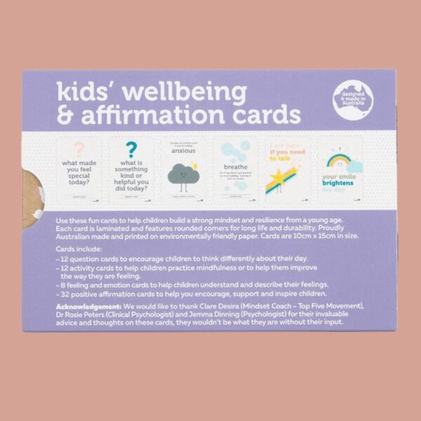 Kids Wellbeing and Affirmation Flash Cards