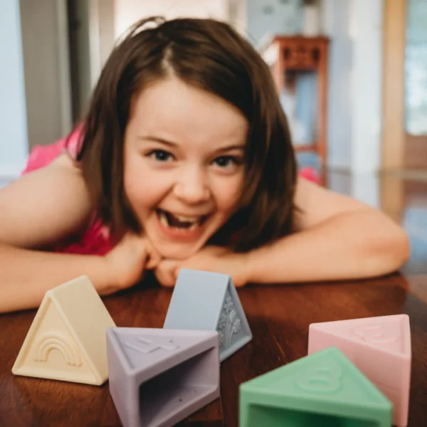 Jellystone Triblox Pastel Silicone Triangle Blocks