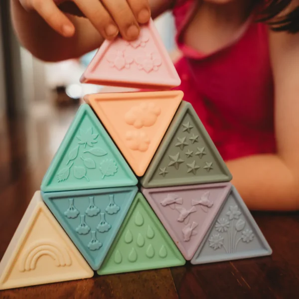 Triangle Blocks made from toxic-free silicone