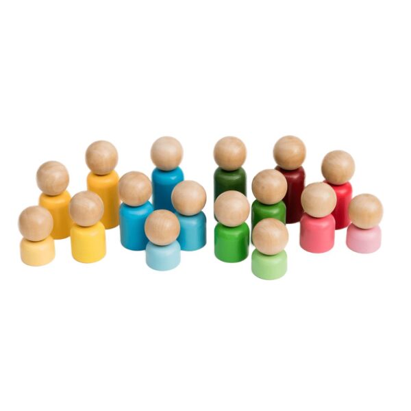Rainbow Peg Doll Family Montessori Toy