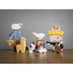 wooden animals for kids playing