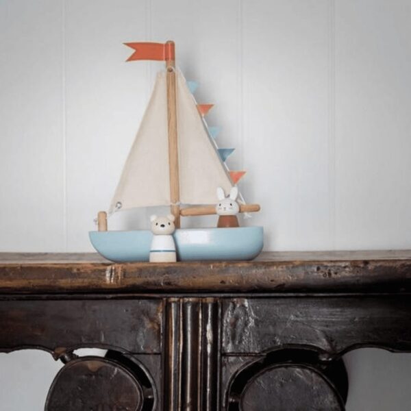 sailboat wooden kids play