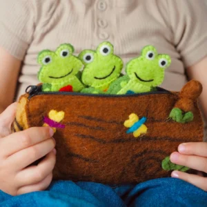 Five Speckled Frogs Finger Puppets by Tara Treasures