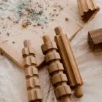 Wooden Play Dough rolling pin