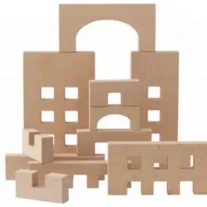 Wooden Fortress Building Set (12 Pieces) by Papoose