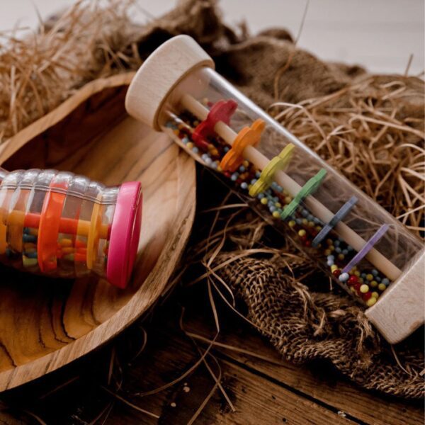 Wooden Rain-Maker Rattle Leaves