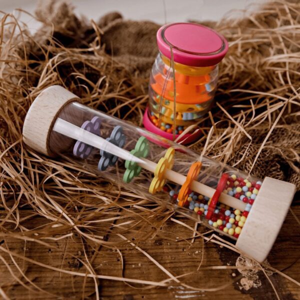 Wooden rainmaker rattle
