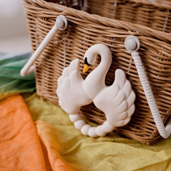 Natural Rubber Swan Teether