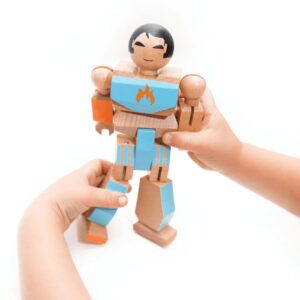 Playhard Heroes wooden action figures