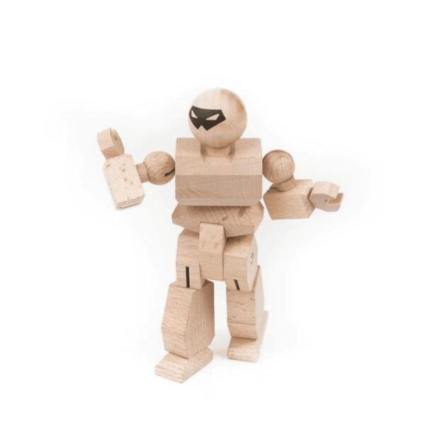 wooden robot for playing