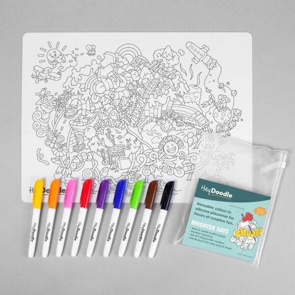 Brighter Days Reusable Drawing Mat & Markers (Colouring)