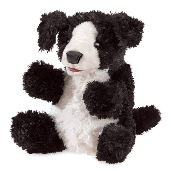 Small Black and White Dog Puppet