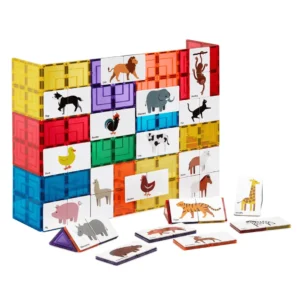Magnetic Tile Topper (Duo Animal Puzzle) Pack by Learn and Grow Toys
