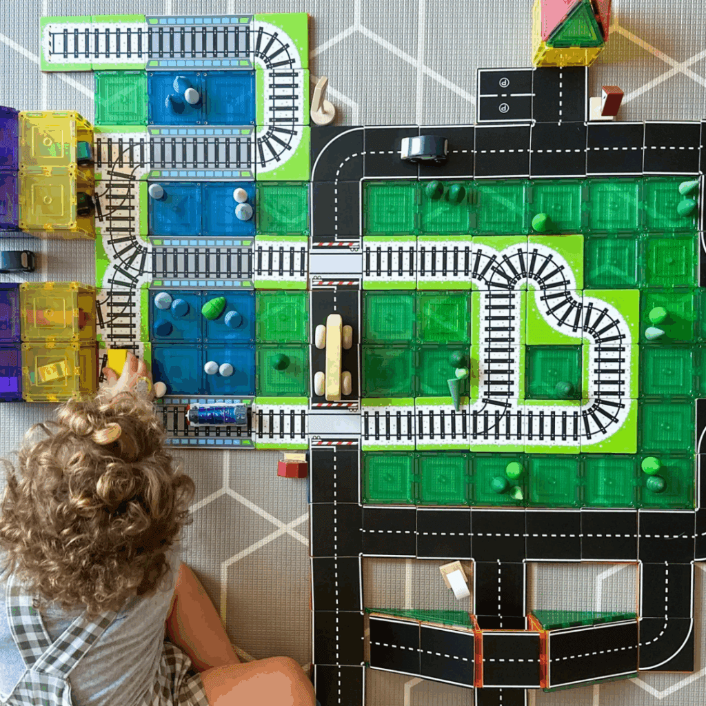 Magnetic Tile Topper (Train Pack) by Learn and Grow Toys