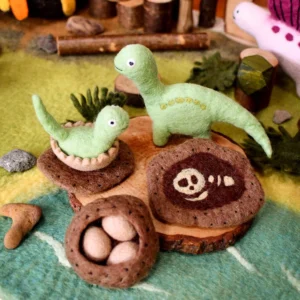 Felt Life Stages of a Dinosaur Brontosaurus by Tara Treasures