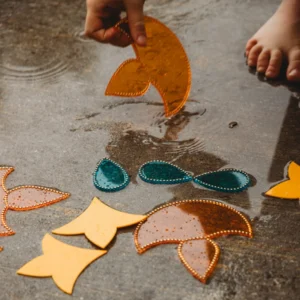 Red Diya- Red, Yellow (Set of 13) Light Board Tiles by Primary Toys